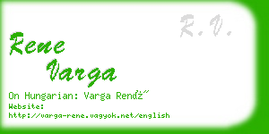 rene varga business card